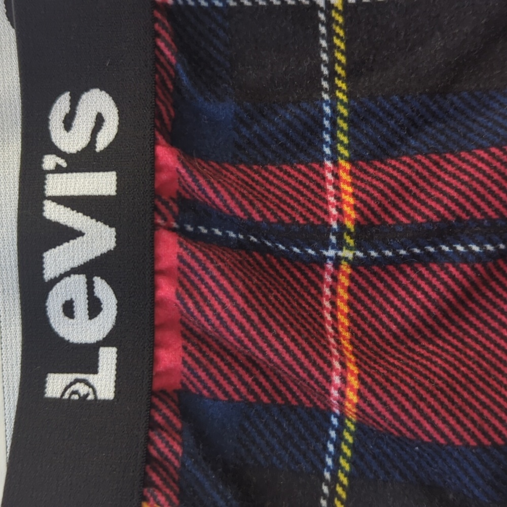 Levi's Plaid Pajama Pants Boys 14 Red Blue - Picture 4 of 11